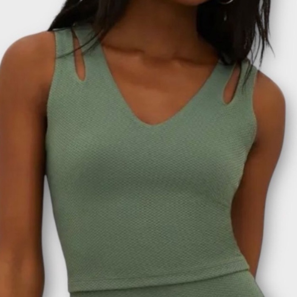 Beach Riot Evelina Sports Bra Textured Top Size S